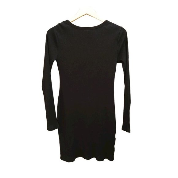 NWT Wild Fable Size M‎ Rose Embroidered Ribbed Knit Long Sleeve Bodycon Dress - Picture 4 of 10